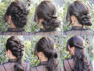 ミディアム ヘアアレンジ パーマ カラー 一人一人の輝きを 心を込めてのヘアスタイル