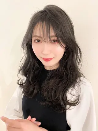 ロング カラー パーマ ヘアアレンジ 暗髪透明感カラー/ インナー/小島良太のヘアスタイル
