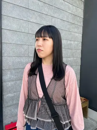 セミロング 🌈HAPPYになる hair🌈ユウカのヘアスタイル
