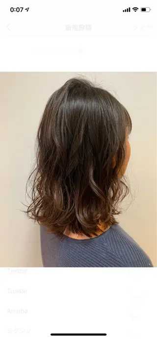 ミディアム カラー box mico. mutsumiのヘアスタイル