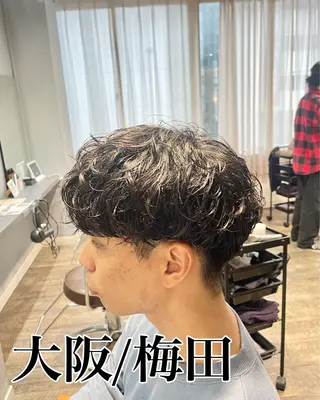 パーマ メンズ メンズサロン アソビ所属・失敗しないメンズ パーマ専門/田中公亮のヘアスタイル