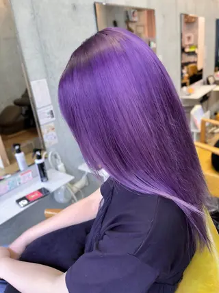 セミロング カラー ルーツカラー/ デザインカラー/井川のヘアスタイル