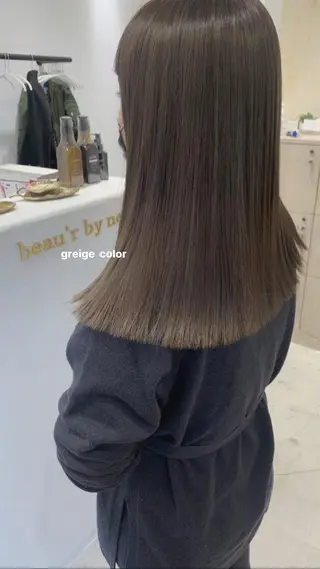 セミロング カラー 顔周りレイヤー 🎀マリノのヘアスタイル