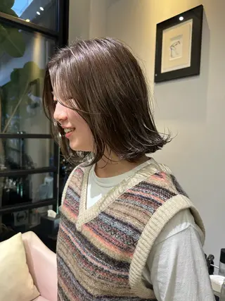 ミディアム カラー sho メンズカット パーマのヘアスタイル