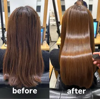 ロング ピンとしない縮毛矯正 メンズスタイル小山光のヘアスタイル