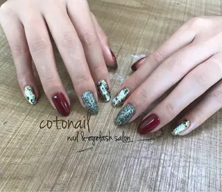 セミロング ネイル ツメトマツゲ .のネイルデザイン