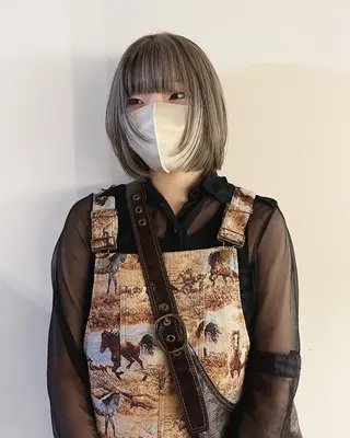 ショート カラー ケアブリーチ/ボブ/ honoのヘアスタイル