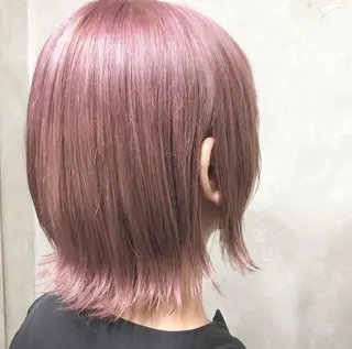 ショート カラー 艶ピンク*ヘアセット 🌙shioriのヘアスタイル