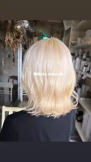 カラー ブリーチෆ‪髪質改善 🎀ོ白岩亜実🎀ོのヘアスタイル