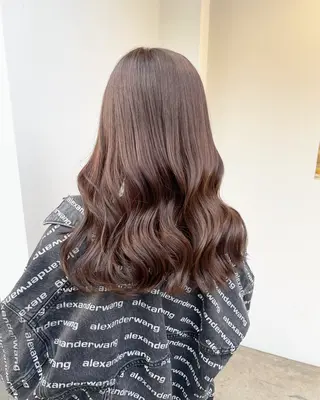 セミロング カラー 🔗透明感カラー🔗 エクステ✂️はるちかのヘアスタイル