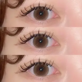 マツエク・マツパ 肌に馴染むハイトーン /ミルクティーカラーのヘアスタイル