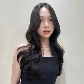 ロング カラー ヘアアレンジ 🤍色気レイヤー🤍 リナのヘアスタイル