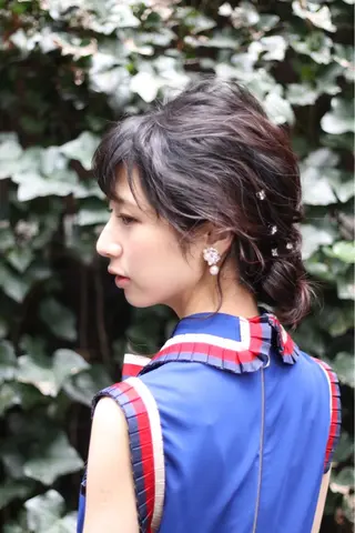 セミロング ヘアアレンジ カラーモデル/矢野 貴規のヘアスタイル