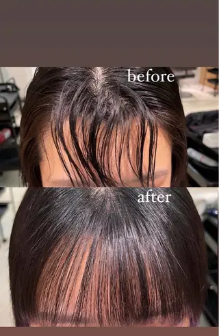 パーマ 🩵縮毛矯正  髪質 改善 ツヤ髪🩵のヘアスタイル