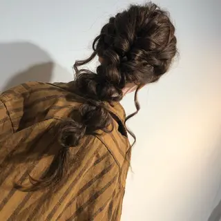 ロング カラー ヘアアレンジ 辻堂メンズ特化 YU-YAのヘアスタイル