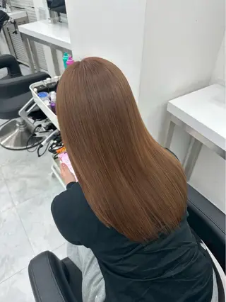 ロング カラー kazuki🍑韓国 トレンド暖色🫗のヘアスタイル