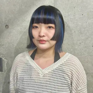 ミディアム カラー 藤澤 夏実/インナーカラーのヘアスタイル