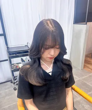 セミロング カラー 韓国×髪質改善カラー 💎hinaのヘアスタイル