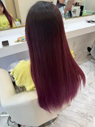 ロング カラー Qmee所属・Shun 透明感カラ ー/似合わせカットのヘアスタイル