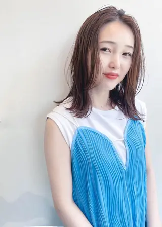 ミディアム カラー ill.所属・ill［イル］大須 ダブルカラー髪質改善のヘアスタイル