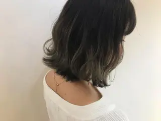 ミディアム カラー ヒロミ/アレンジ/ アンニュイ/透け感のヘアスタイル