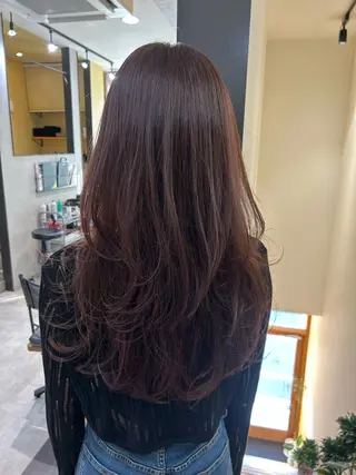 ロング カラー hub hair レイヤー/透明感のヘアスタイル