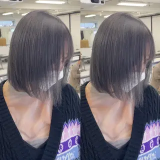 ミディアム カラー スズキ マリのヘアスタイル