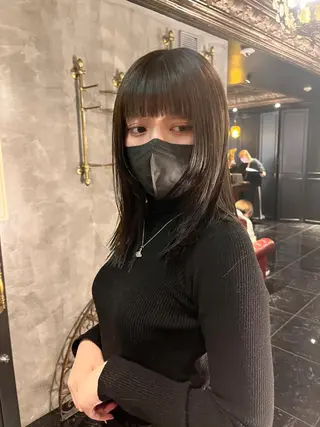 セミロング カラー HAIR MAKE miel所属・🫧透明感カラー🫧 SHINSEIのヘアスタイル