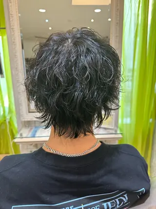 パーマ メンズ 増渕 駿介のヘアスタイル
