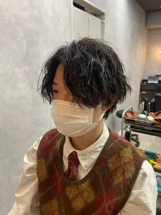 パーマ メンズ メンズサロンANDY 御堂筋なんば店所属・大阪メンズヘアのプロ 高橋 直希のヘアスタイル