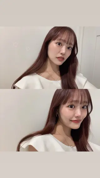 カラー AO所属・RISAKO 艶髪モテヘア🎀府中のヘアスタイル