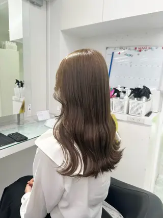 セミロング カラー ヘアアレンジ ナチュラル艶髪 なおき｜池袋美容師のヘアスタイル