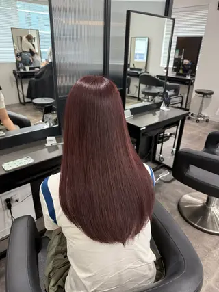 ロング カラー ヘアアレンジ 💗暖色特化ピンク/ 赤髪💗HARUNAのヘアスタイル