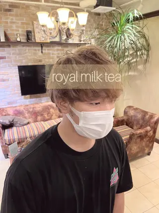 メンズ 🧡ミルクティー/ レイヤー🧡ショウナのヘアスタイル