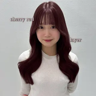 ロング カラー ヘアアレンジ ブリーチなし暖色🥀 レイヤーカットひのきのヘアスタイル