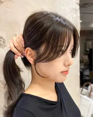 セミロング カラー On所属・顔まわりカット🌟 くびれヘア/寺門遥輝のヘアスタイル