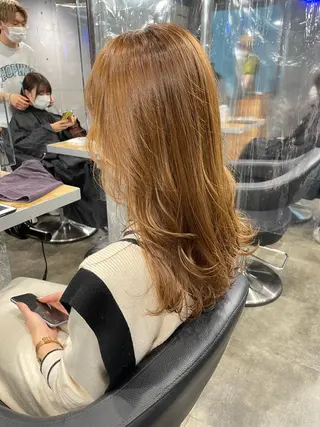 セミロング カラー I'S.横浜所属・赤み消しカラー 🍀JUNKIのヘアスタイル
