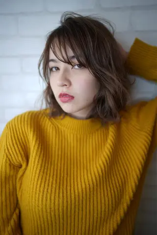 ミディアム カラー パーマ ヘアアレンジ メンズ キッズ ネイル マツエク・マツパ premier modelsのヘアスタイル