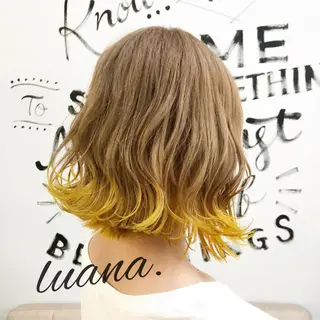 ミディアム エクステ・髪質改善・ ブリーチ・吉田大介のヘアスタイル