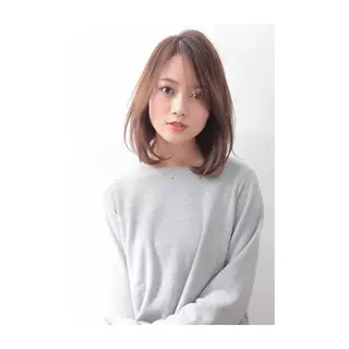ミディアム SALOWIN 銀座Ray Ⅱ所属・MUNEYOSHI 縮毛矯正/カットのヘアスタイル