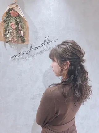 セミロング ヘアアレンジ Takagi Nanamiのヘアスタイル