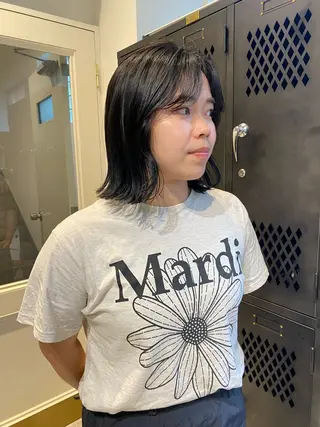 ミディアム sliver renのヘアスタイル