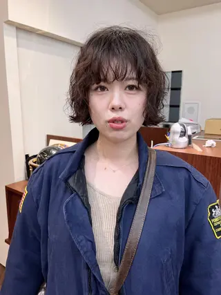 ショート パーマ ボブパーマ/パーマ ウルフパーマのヘアスタイル
