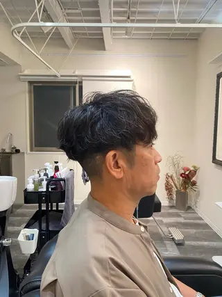 ショート パーマ メンズ 田中 昴輝のヘアスタイル