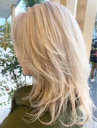 セミロング カラー Gain池下 レディースのヘアスタイル