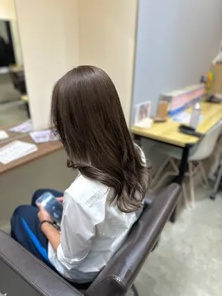 ロング カラー パーマ 縮毛矯正✨ 透明感カラー✨山下のヘアスタイル