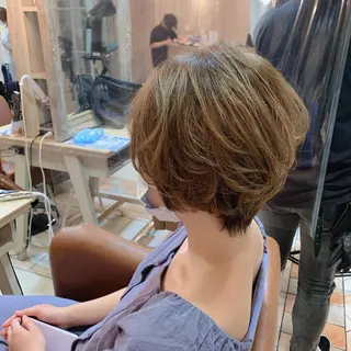 ショート パーマ 森 早希絵のヘアスタイル