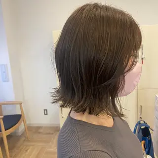 ミディアム カラー 舟橋 りんかのヘアスタイル