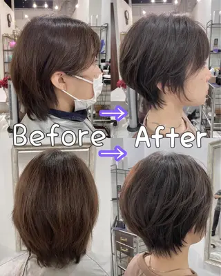 ショート カラー 👑圧倒的カラー👑 佐々木祐希のヘアスタイル