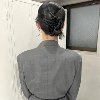 ロング ヘアアレンジ riko/レイヤー/ 艶カラー/ヘアセットのヘアスタイル